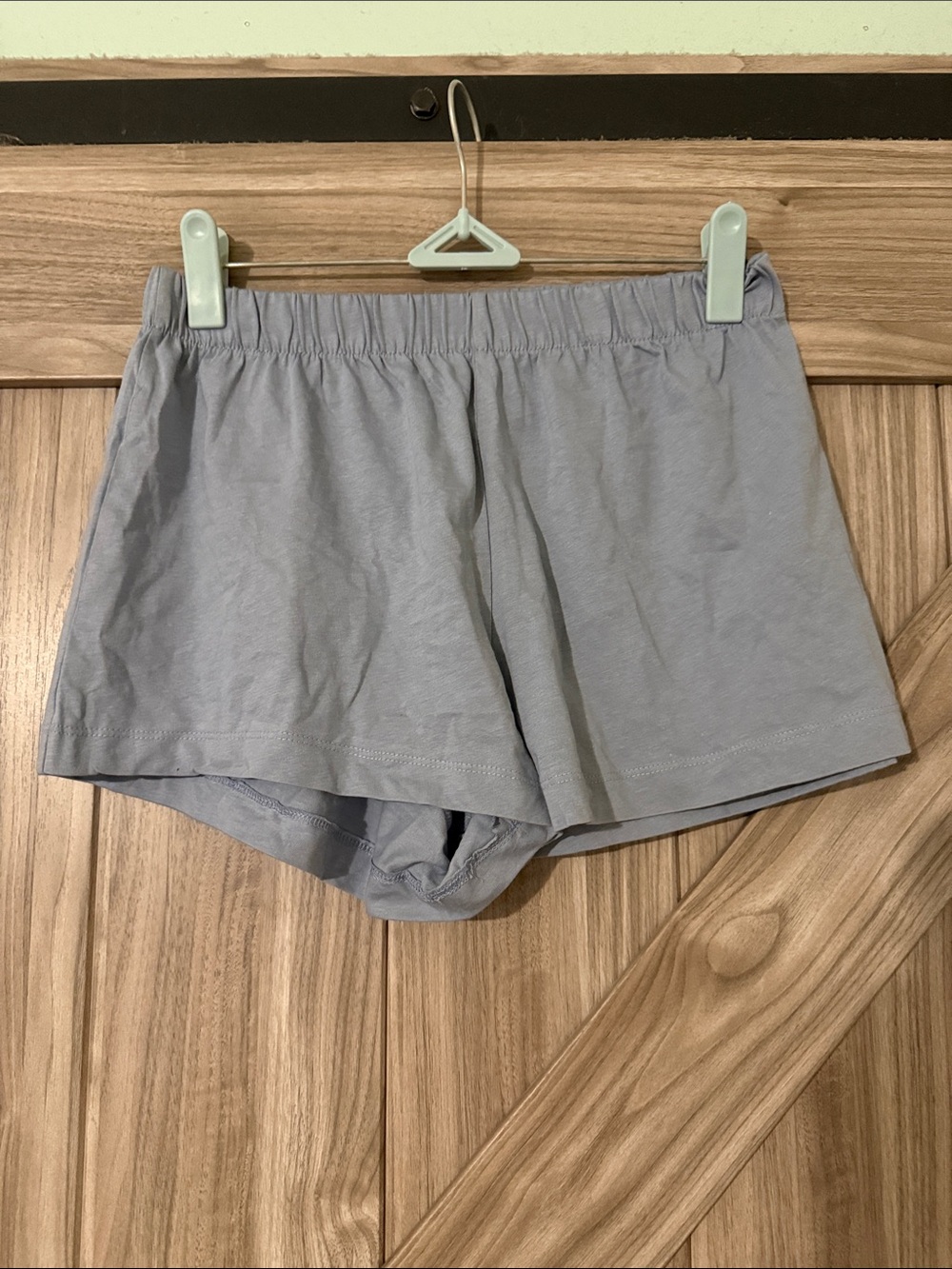 H&M Women's Light Blue Athletic Shorts with Elastic Waist